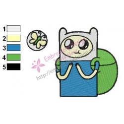 Finn Adventure Time Embroidery Design 06